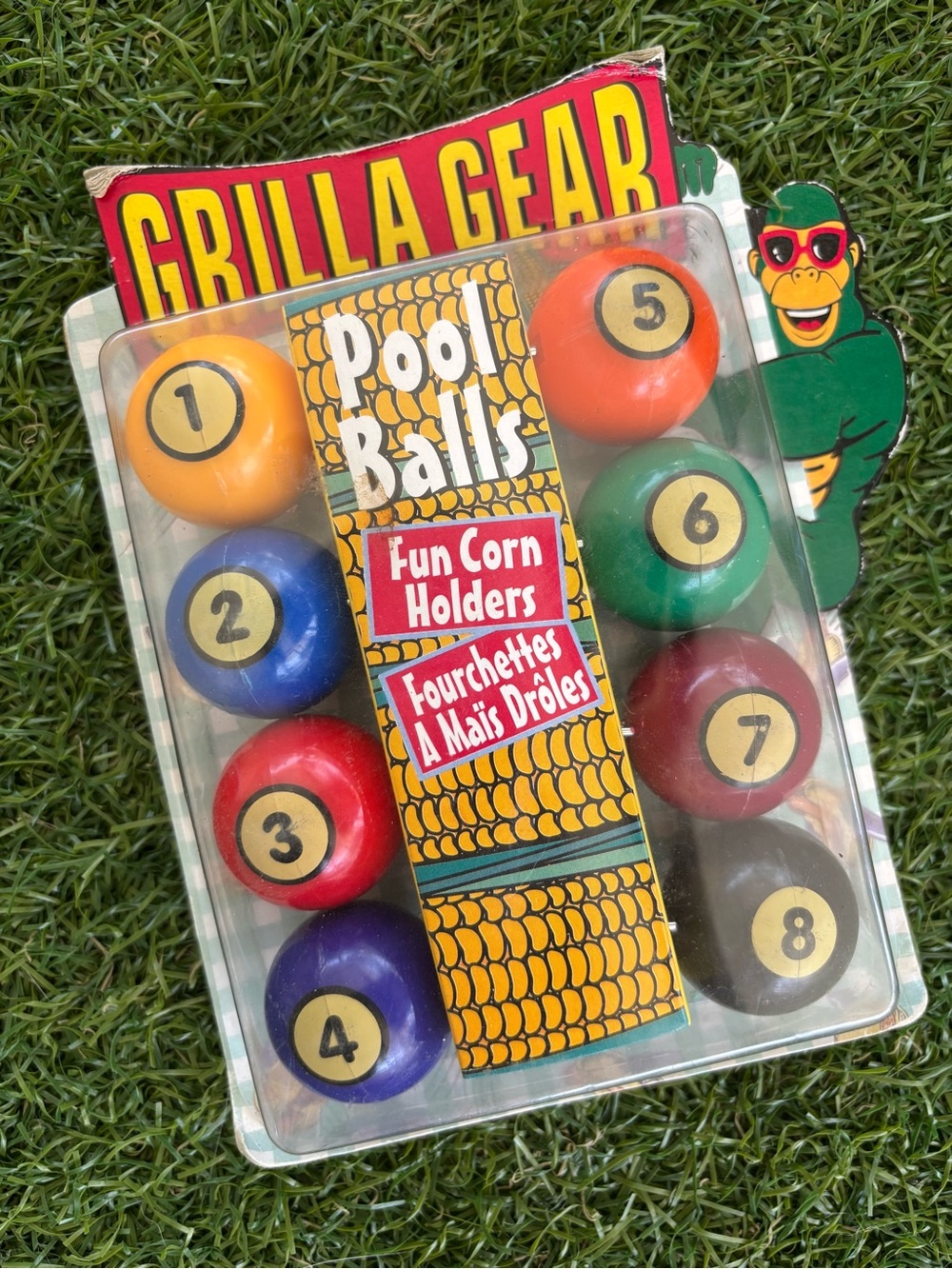 Vintage 90's Grilla Wear Pool Ball Corn Cob Holders
